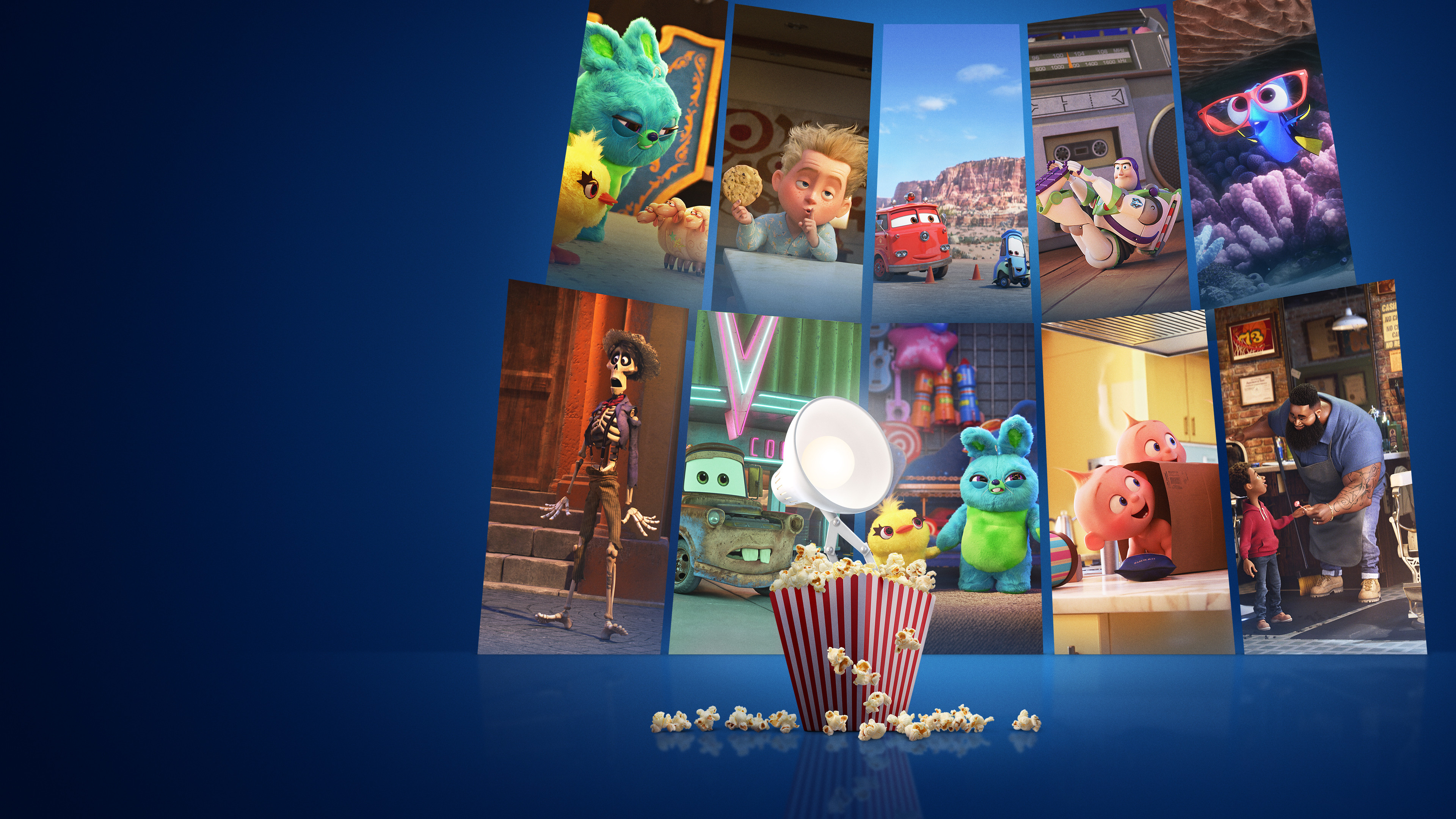 Pixar Popcorn Background