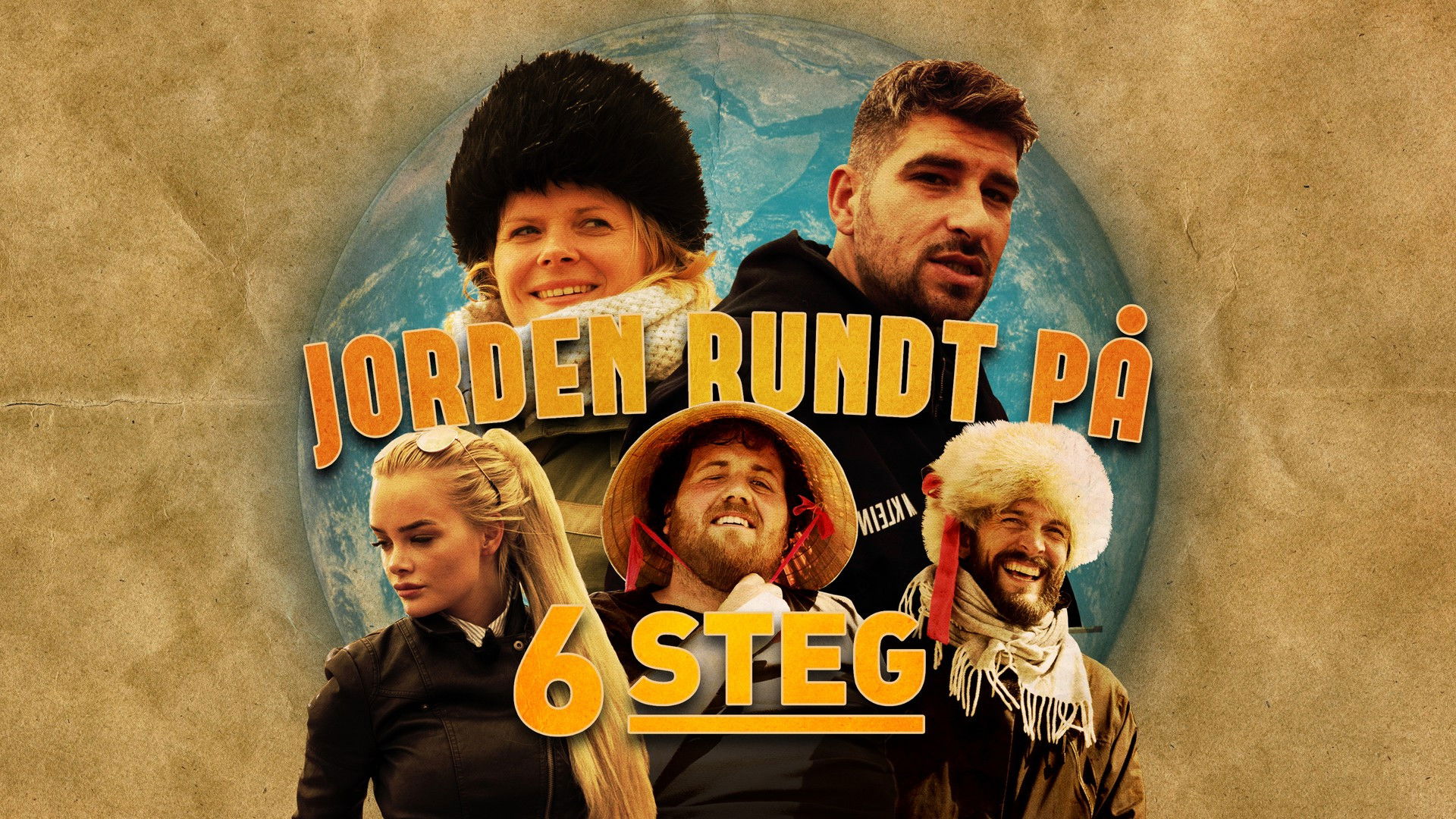 Jorden rundt på seks steg Background