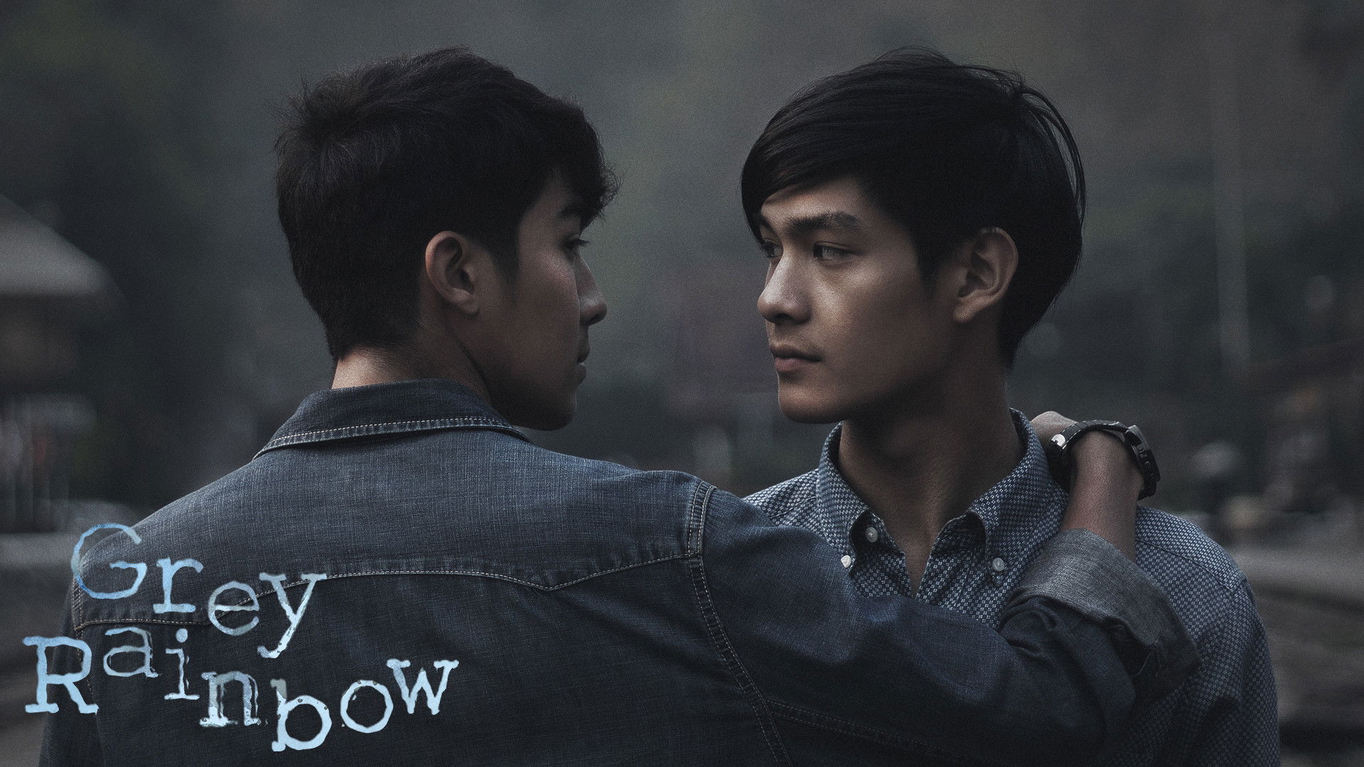 Grey Rainbow Background