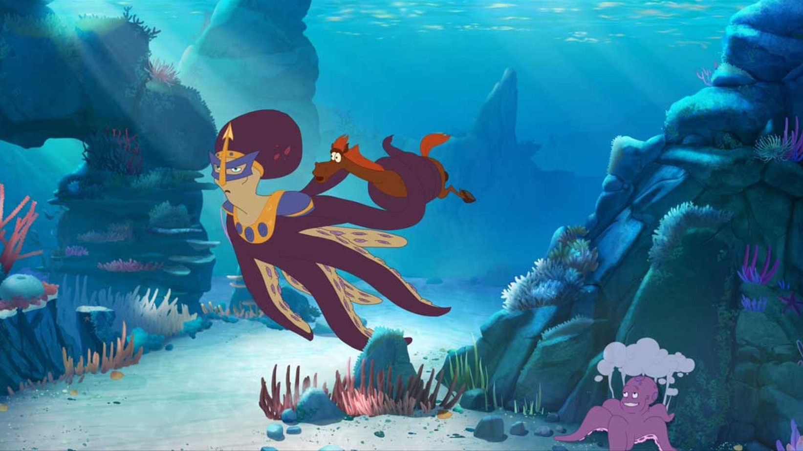 Three Heroes and the King of the Sea Background