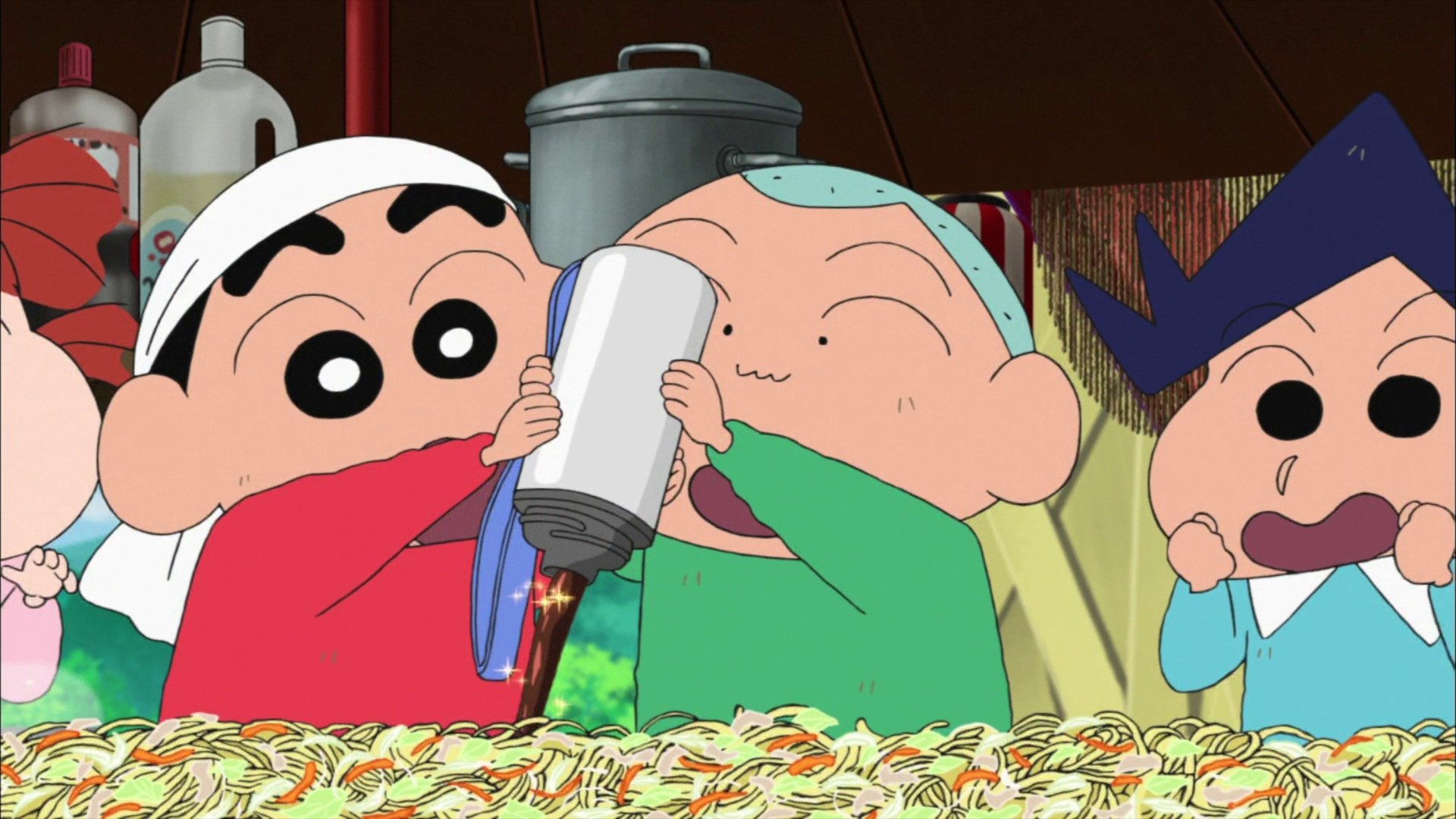 Crayon Shin-chan: Very Tasty! B-class Gourmet Survival!! Background