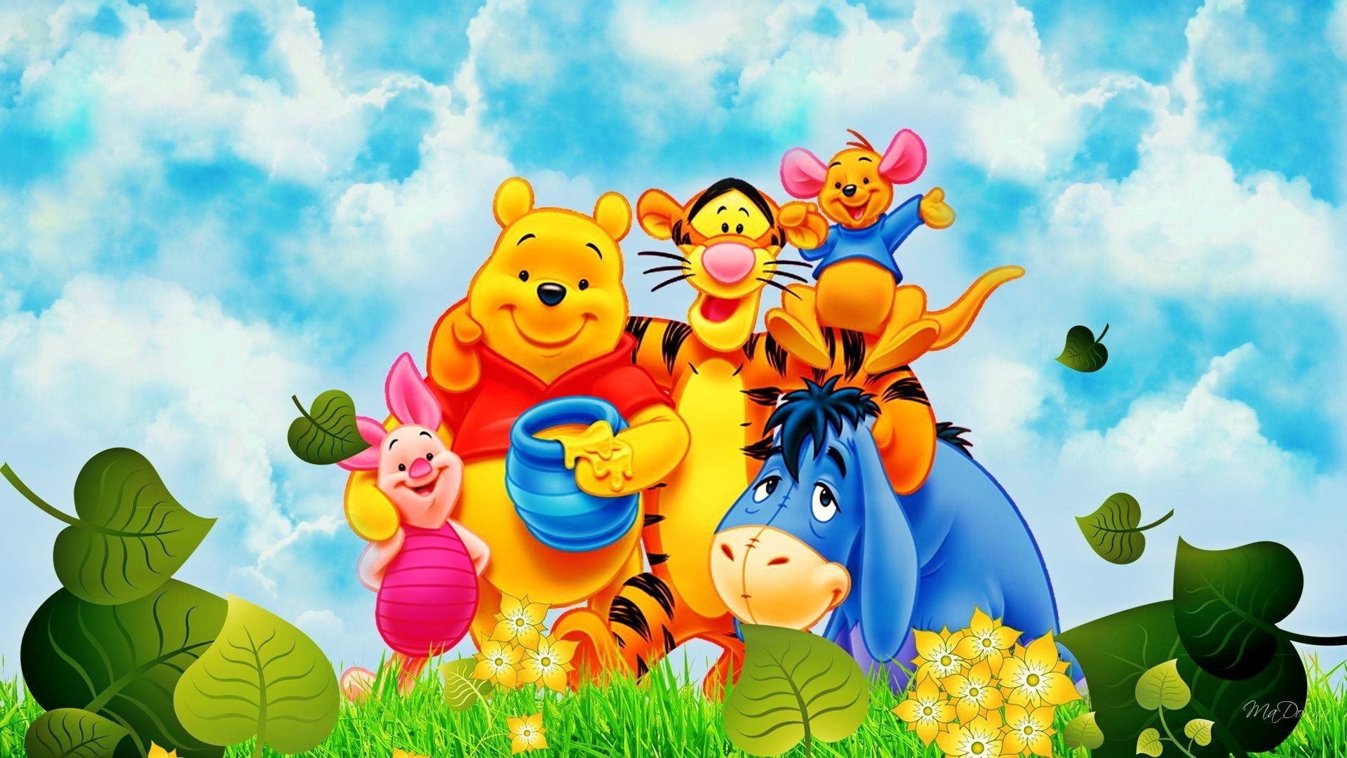 The Magical World of Winnie the Pooh: All for One, One for All Background