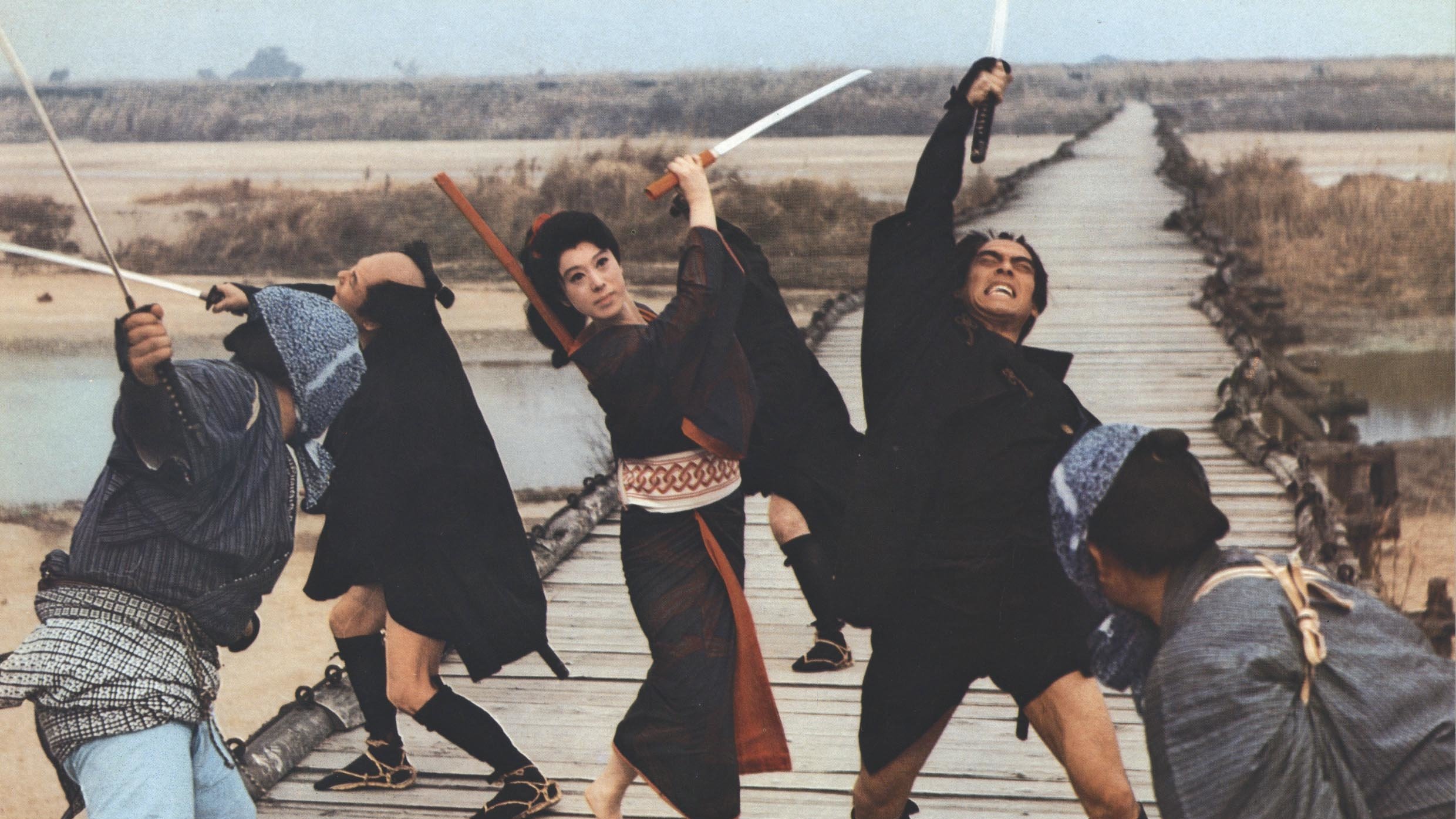 Crimson Bat, the Blind Swordswoman Background