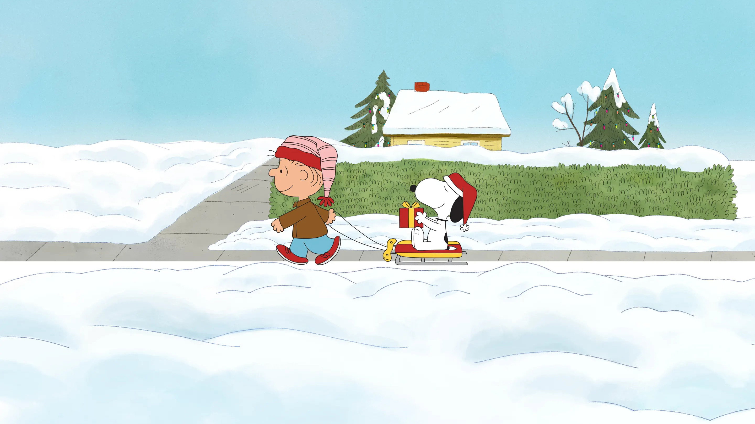 I Want a Dog for Christmas, Charlie Brown Background