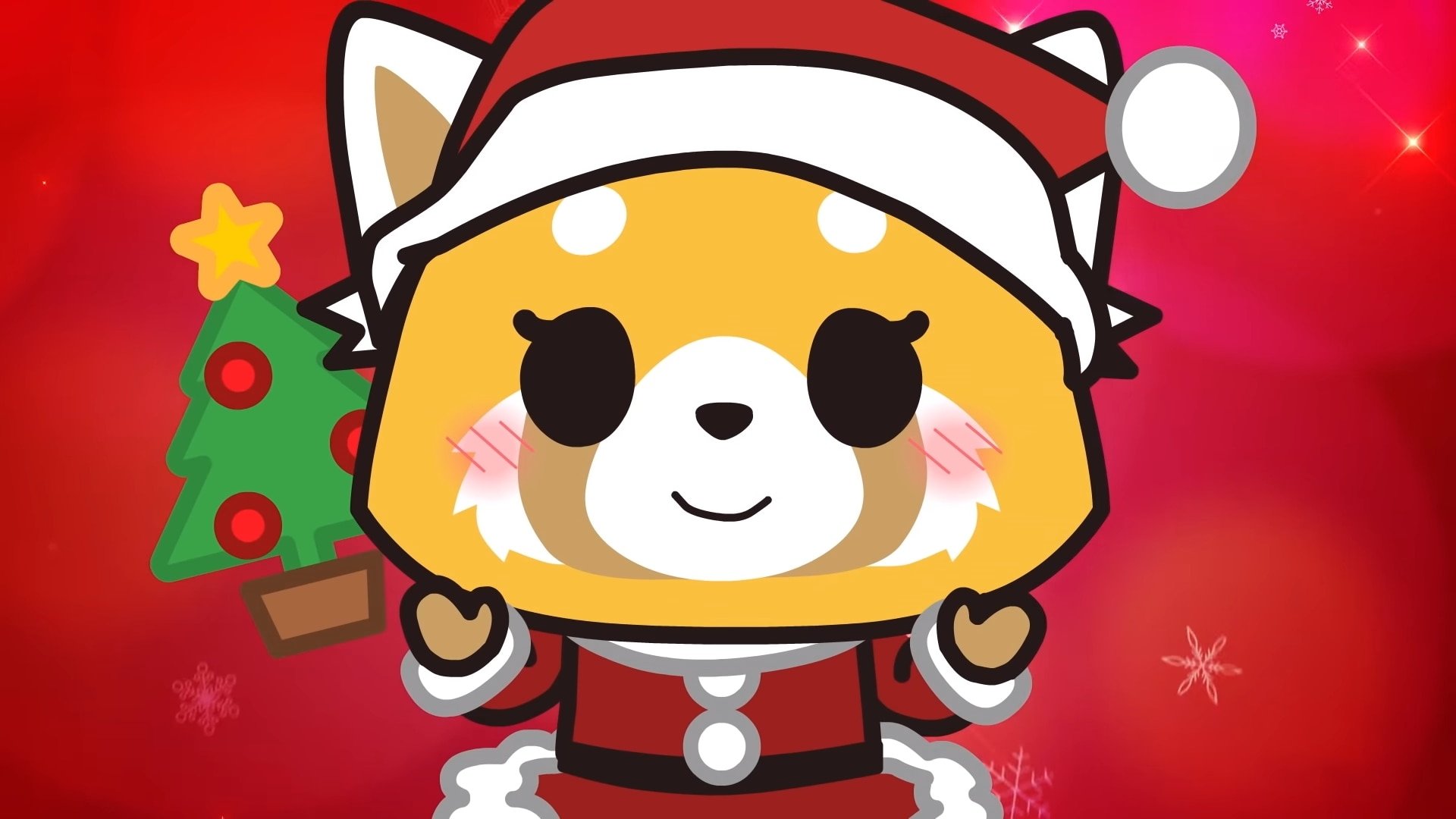Aggretsuko: We Wish You a Metal Christmas Background
