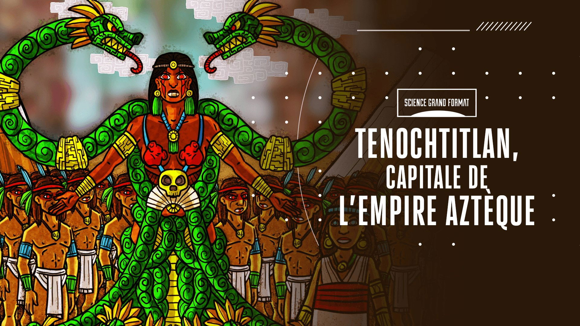 Tenochtitlan, capitale de l'empire Azteque Background