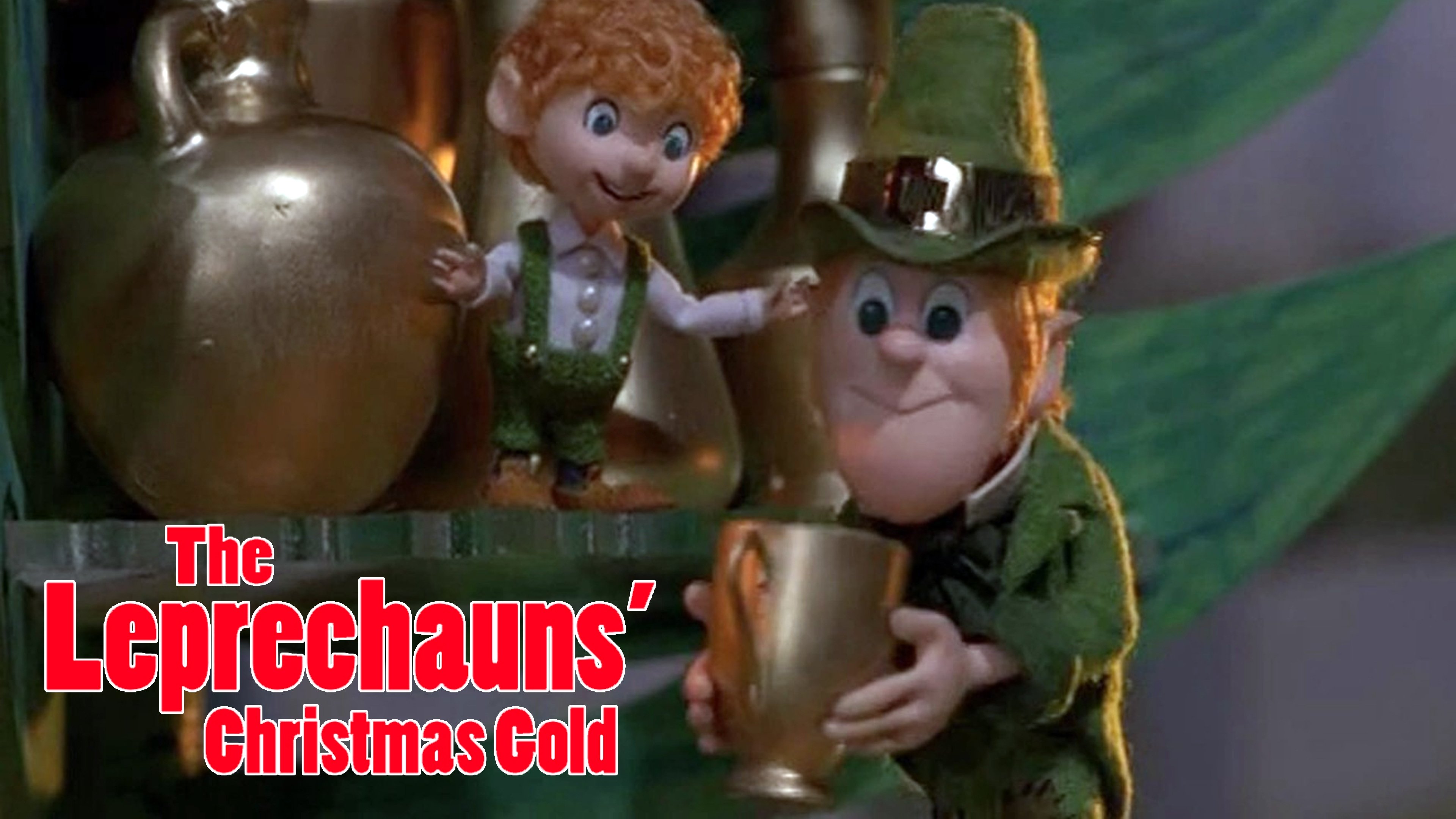 The Leprechauns' Christmas Gold Background