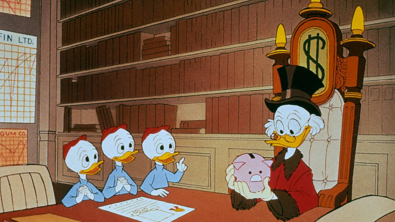 Scrooge McDuck and Money Background