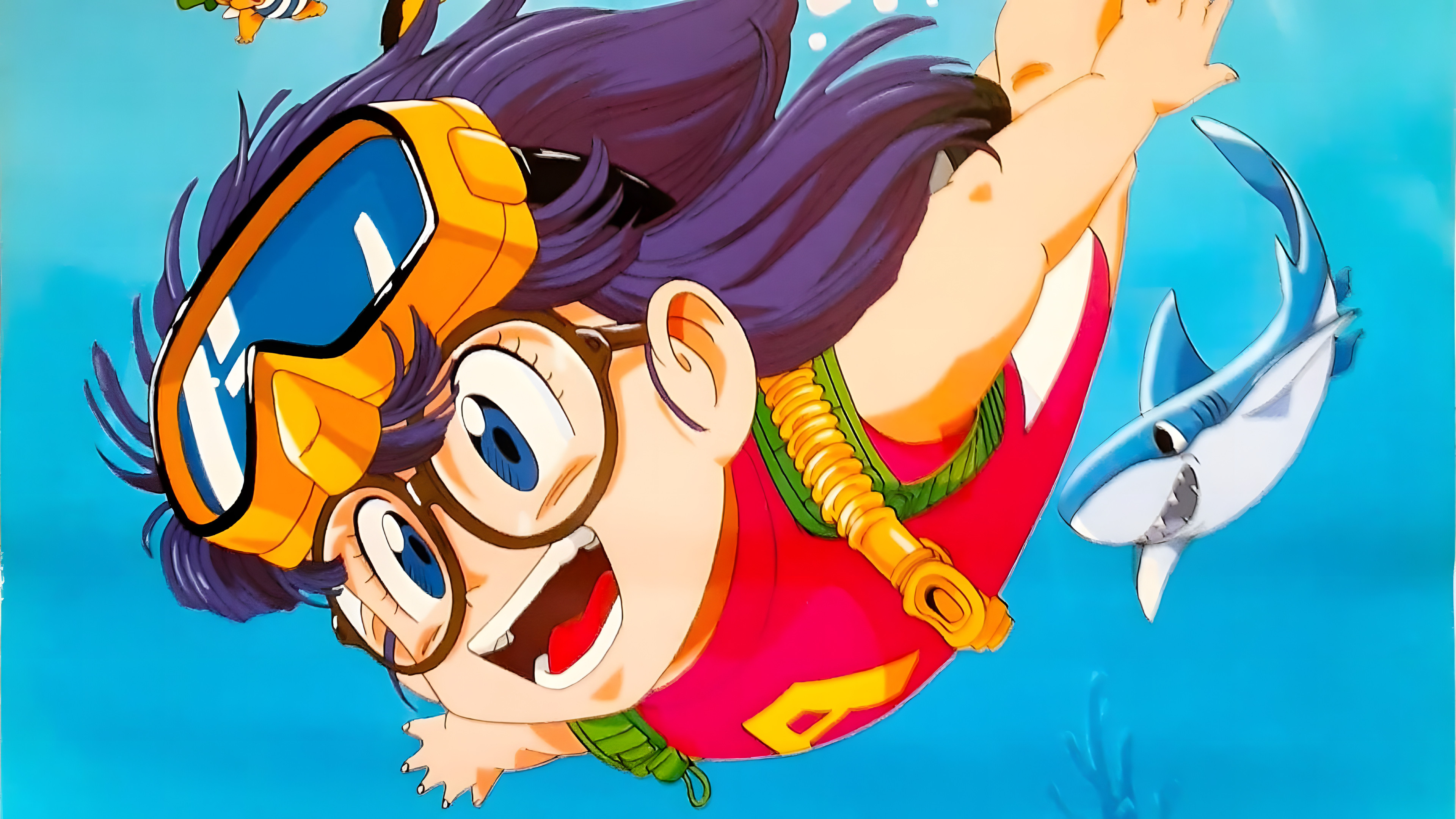 Dr. Slump and Arale-chan: Hoyoyo!! Follow the Rescued Shark... Background