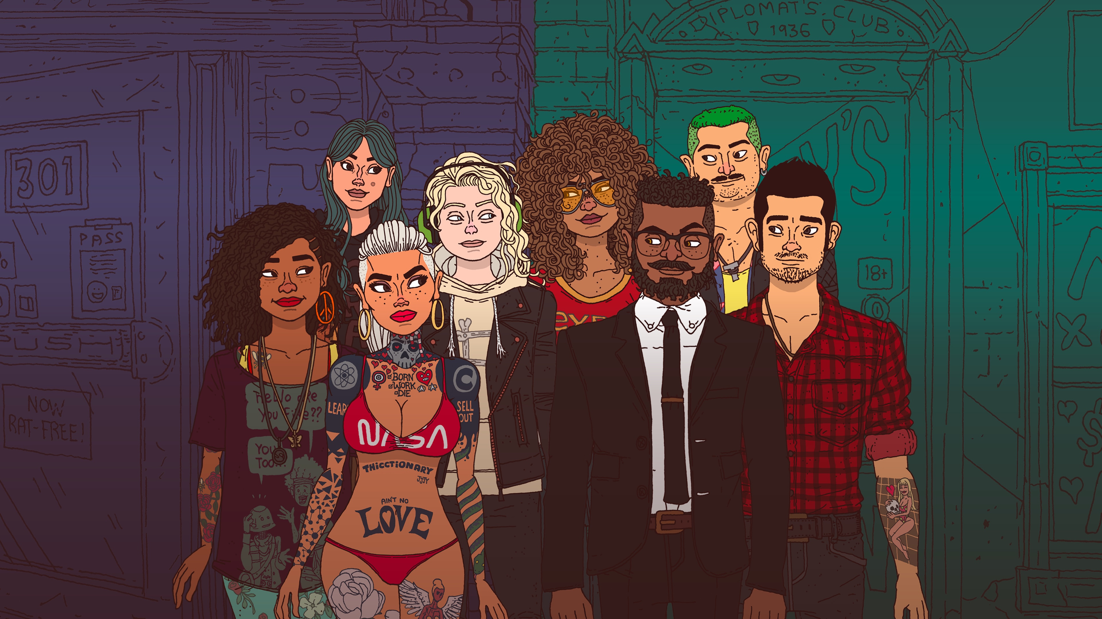 People Watching Background