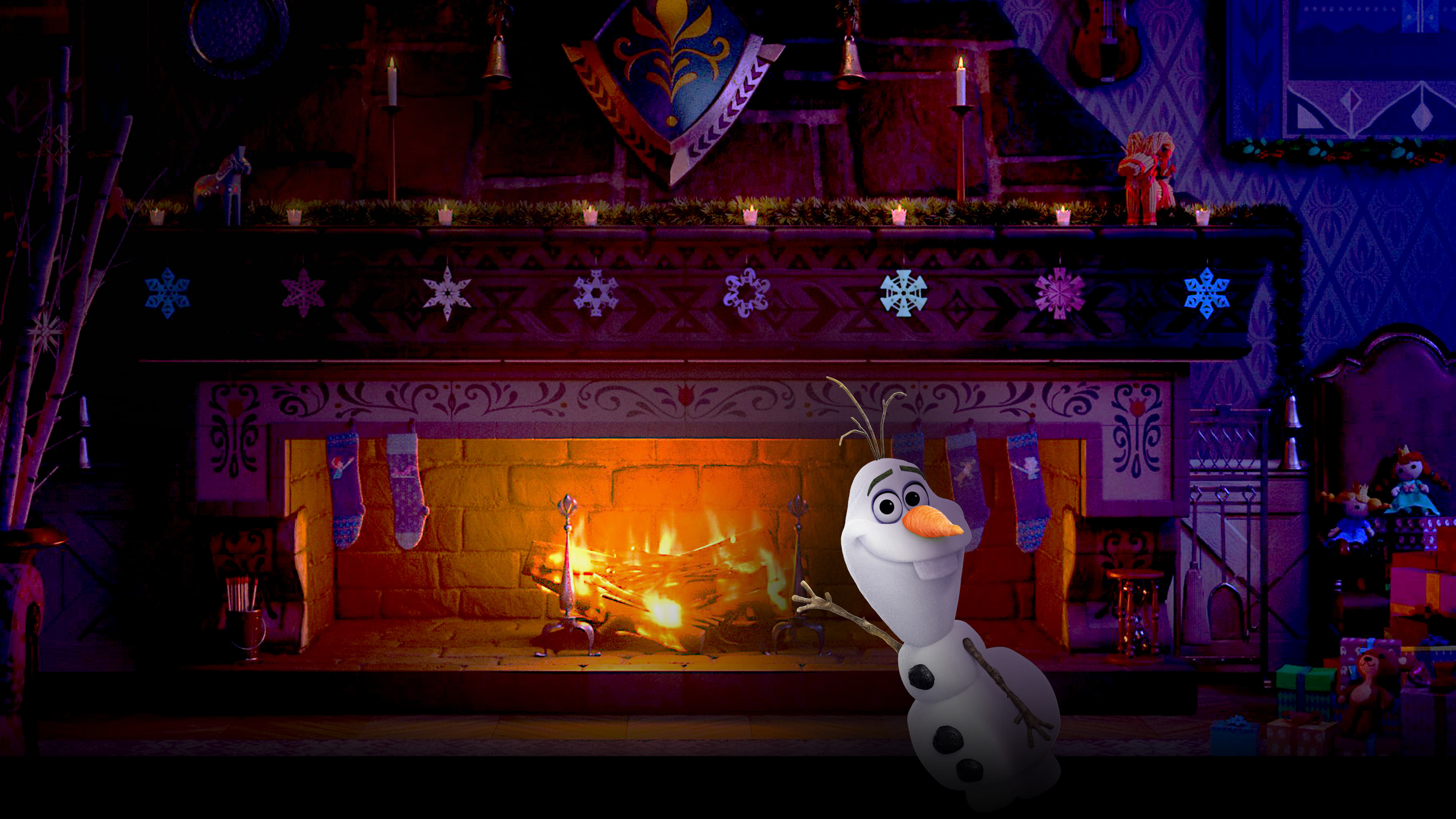 Arendelle Castle Yule Log Background