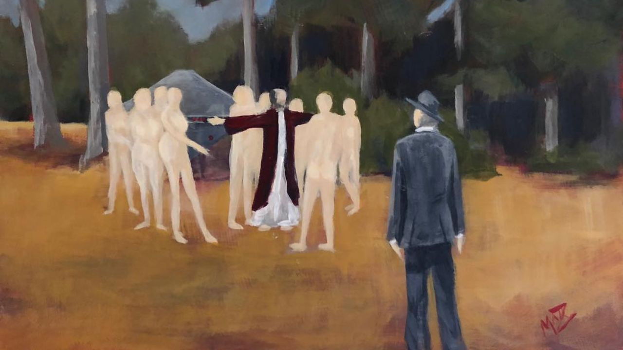 The Nudists From Venus Background