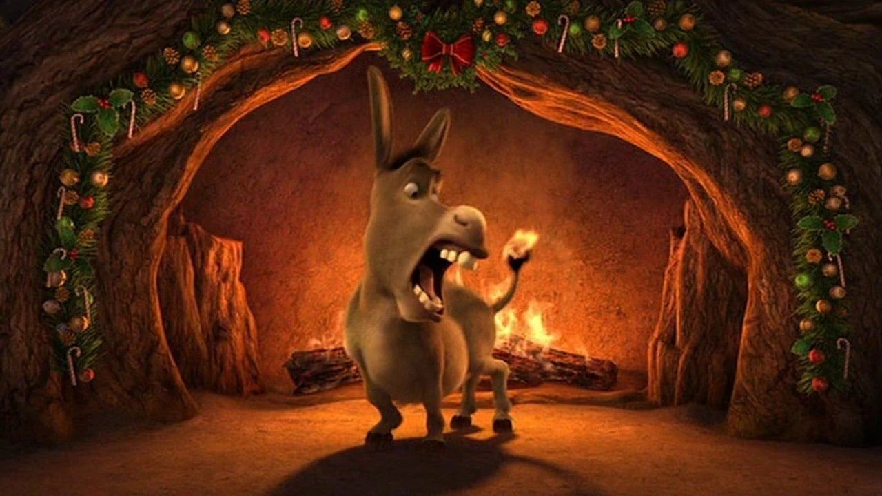 Shrek's Yule Log Background