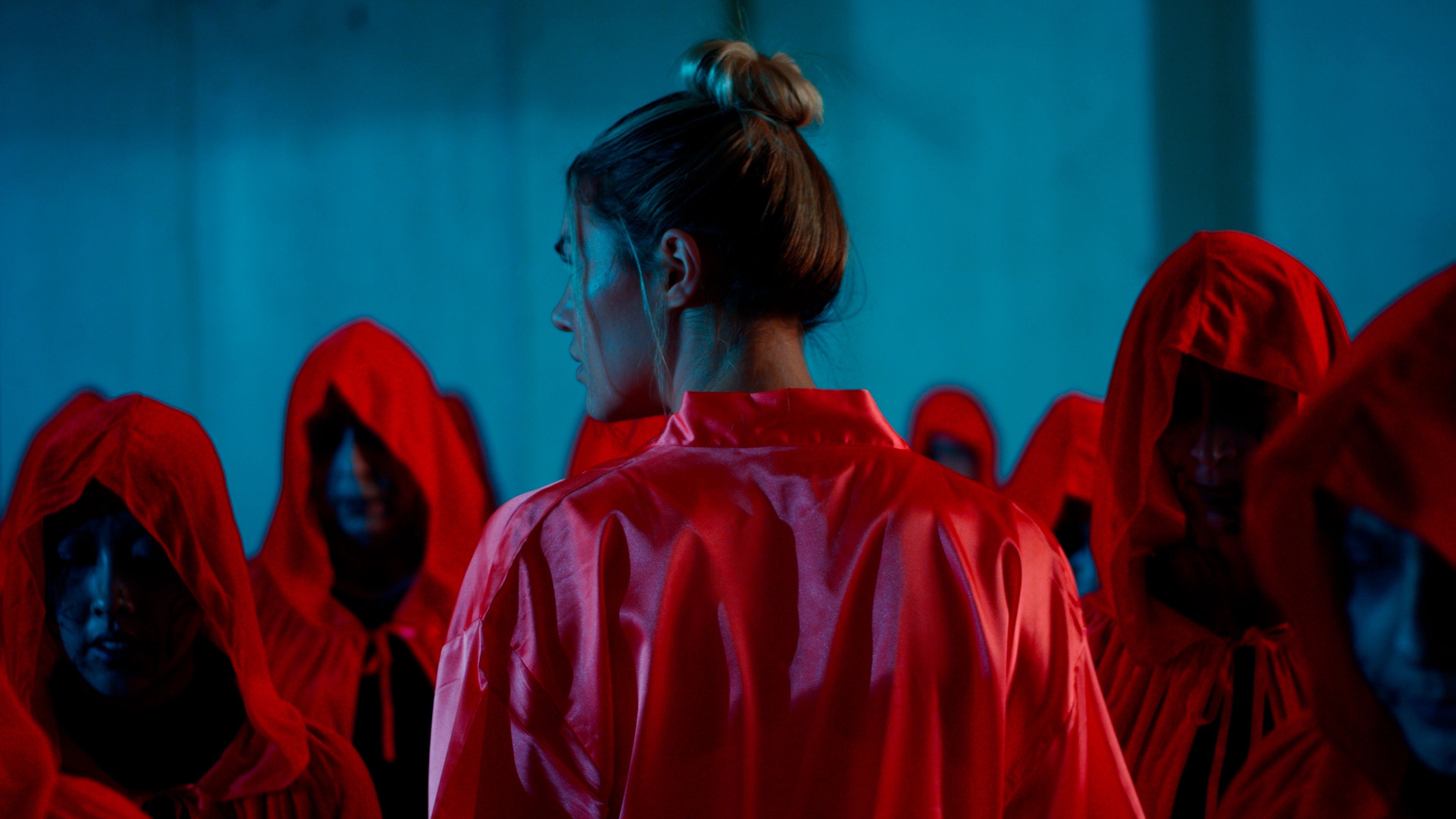 Woman in the Maze Background