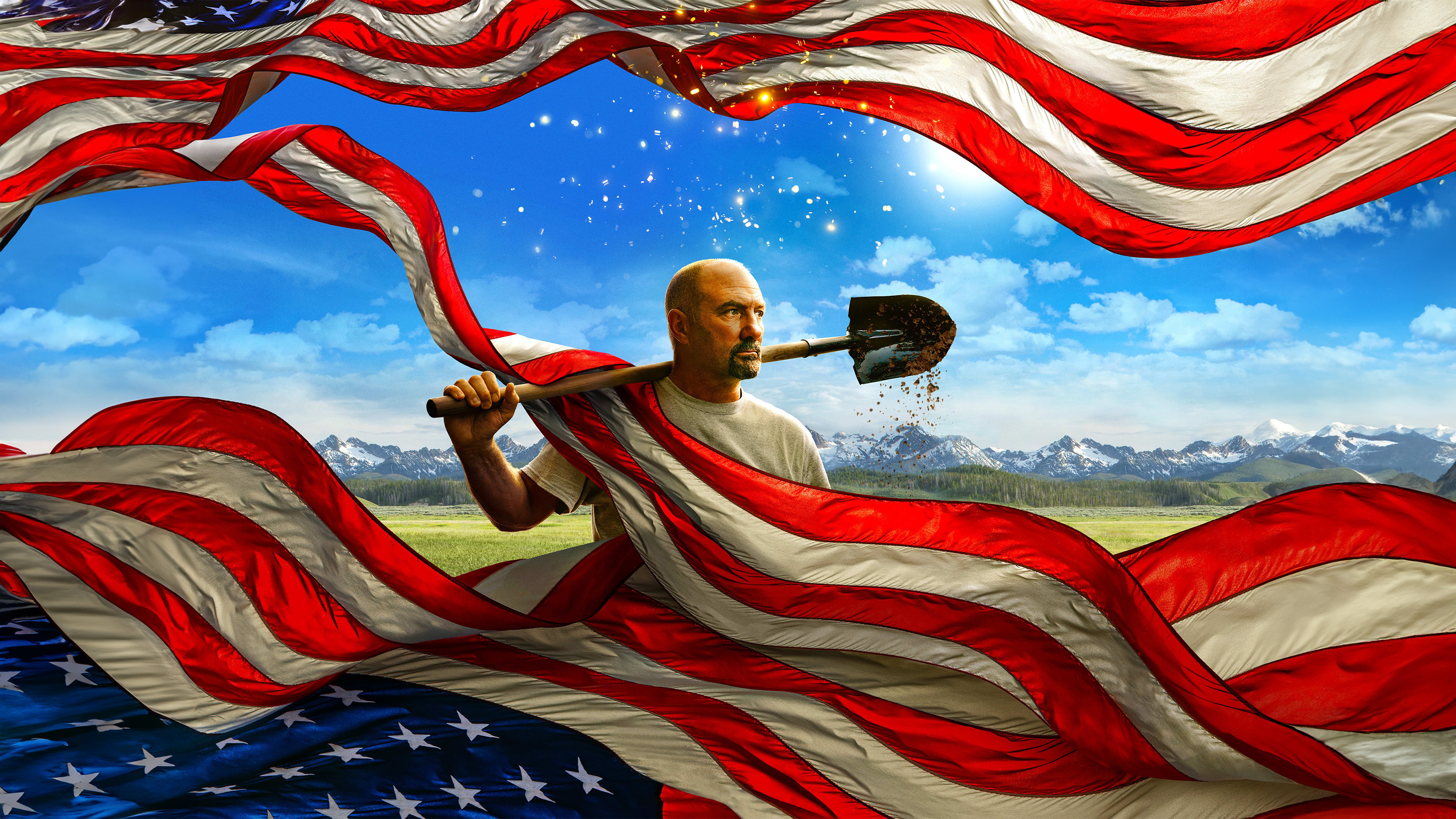 America's Backyard Gold Background